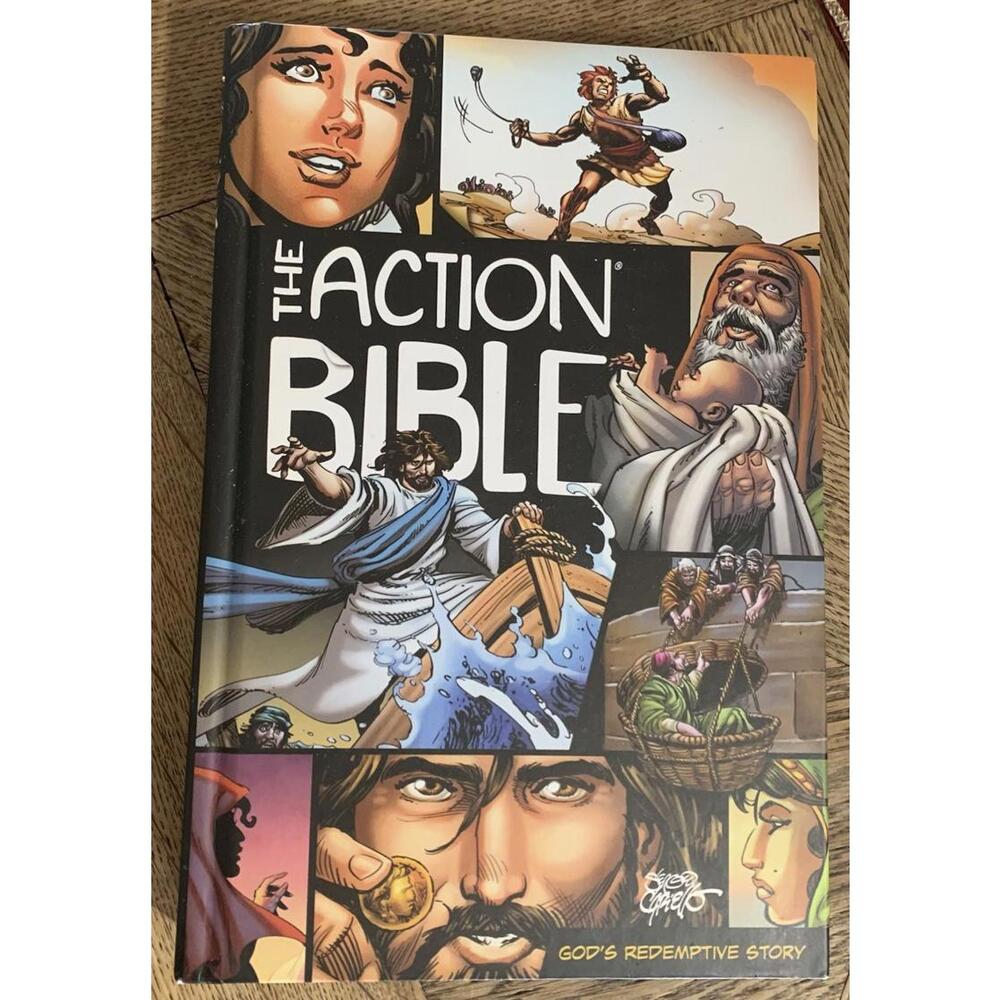The Action Bible: God's Redemptive Story by Sergio Cariello HC 1st Edition